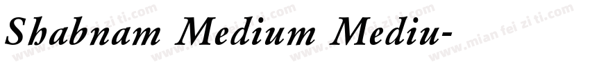 Shabnam Medium Mediu字体转换